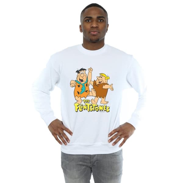 The Flintstones Mens Fred And Barney Sweatshirt