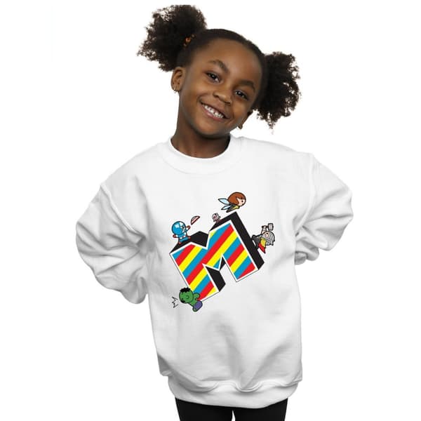 Marvel Girls Kawaii M Is For Marvel Sweatshirt
