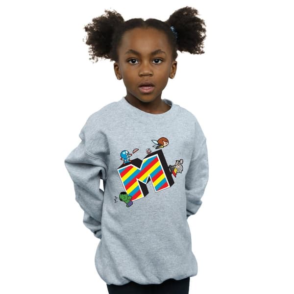 Marvel Girls Kawaii M Is For Marvel Sweatshirt