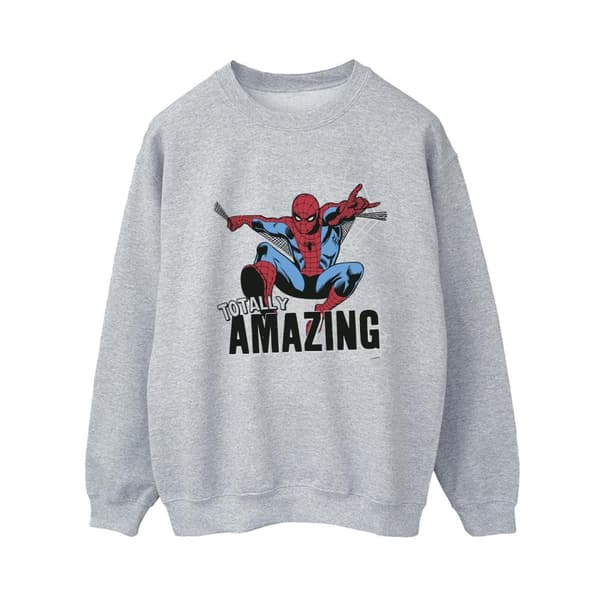 Marvel Dam/Tjej Spider-Man Amazing Sweatshirt Sports Grey XL
