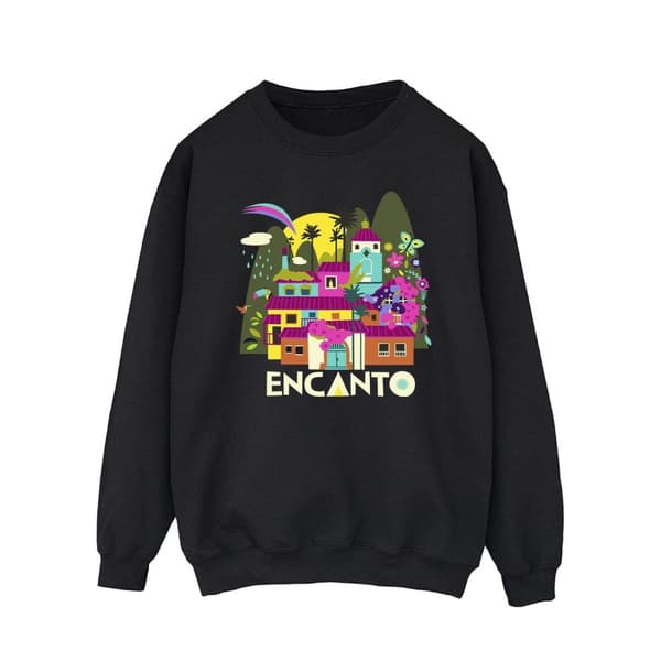 Disney Mens Encanto - Sweatshirt med många hus Black M