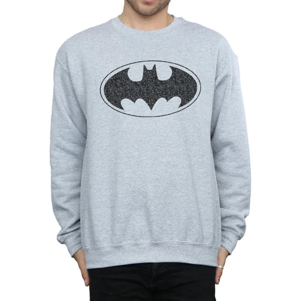 DC Comics Mens Batman One Colour Logo Sweatshirt