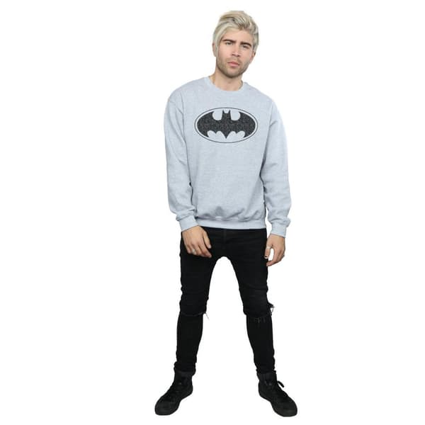 DC Comics Mens Batman One Colour Logo Sweatshirt