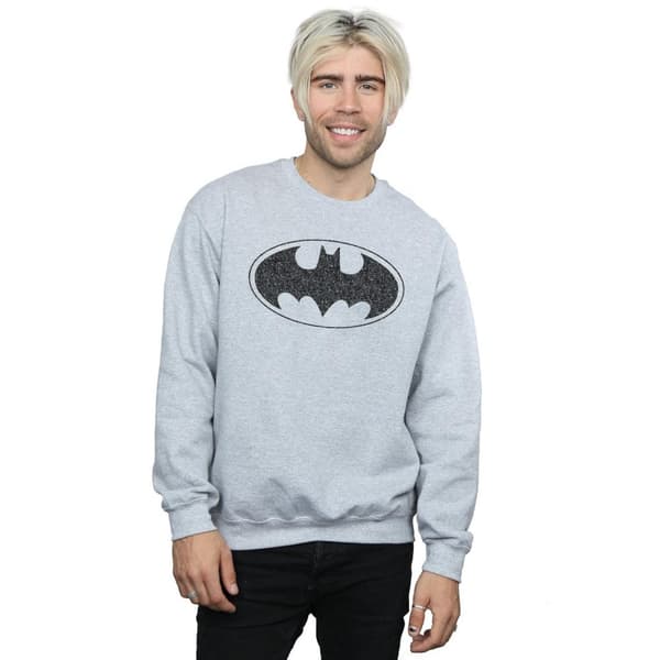 DC Comics Mens Batman One Colour Logo Sweatshirt