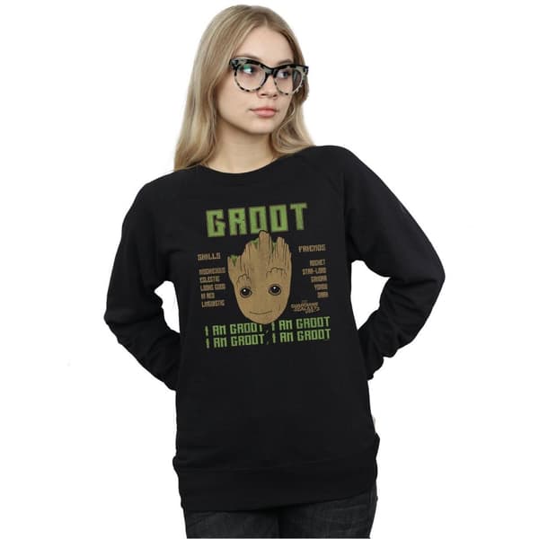 Marvel Womens/Ladies Guardians Of The Galaxy Vol. 2 Groot Skills Sweatshirt