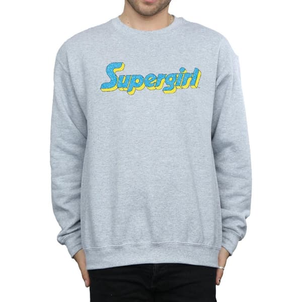 DC Comics Supergirl - Sweatshirt med krackelerad logotyp