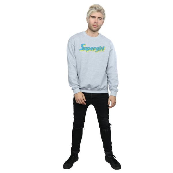 DC Comics Supergirl - Sweatshirt med krackelerad logotyp