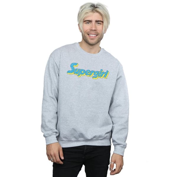 DC Comics Supergirl - Sweatshirt med krackelerad logotyp