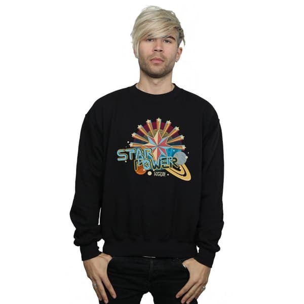 Marvel Mens Captain Marvel Star Power Sweatshirt