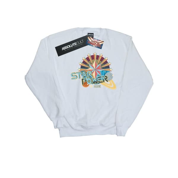 Marvel Mens Captain Marvel Star Power Sweatshirt