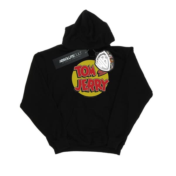 Tom And Jerry Mens Circle Logo Hoodie