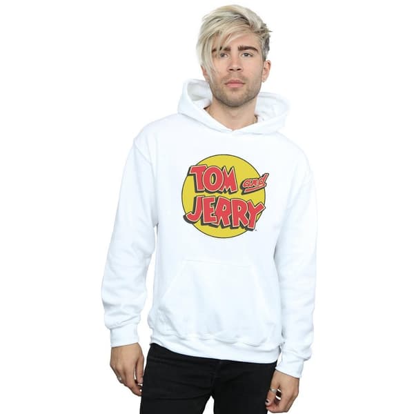 Tom And Jerry Mens Circle Logo Hoodie