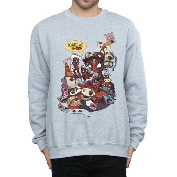 Marvel Mens Deadpool Merchandise Royalties Sweatshirt
