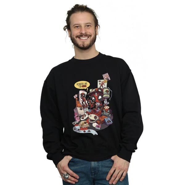 Marvel Mens Deadpool Merchandise Royalties Sweatshirt