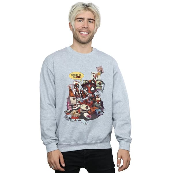 Marvel Mens Deadpool Merchandise Royalties Sweatshirt