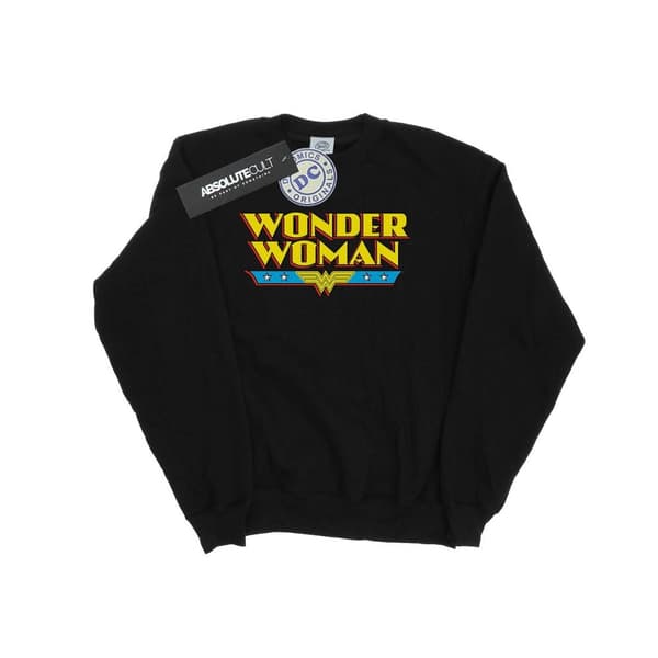 DC Comics Mens Wonder Woman Text Logo Sweatshirt