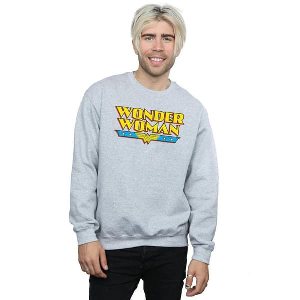 DC Comics Mens Wonder Woman Text Logo Sweatshirt