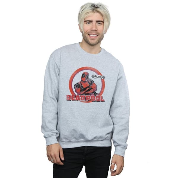 Marvel Mens Deadpool Seriously Speech Bubble Sweatshirt
