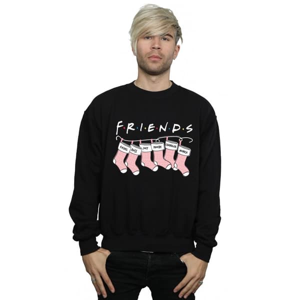 Friends Mens Christmas Stocking Logo Sweatshirt