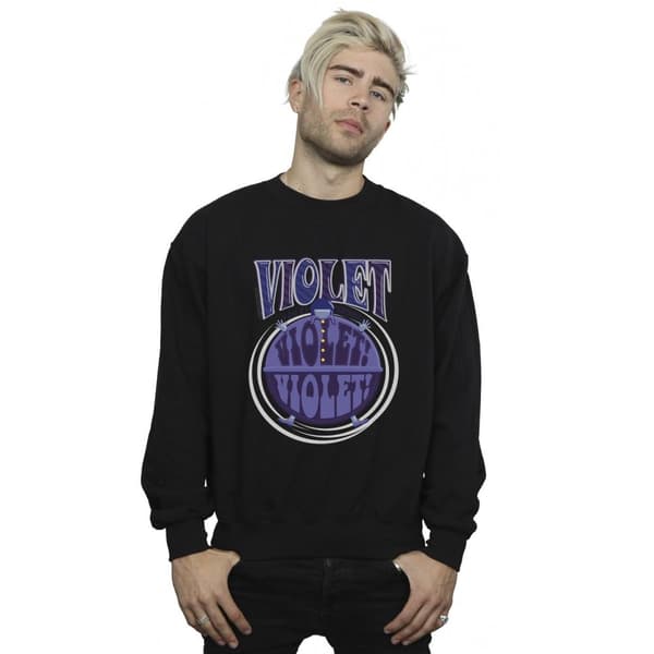Willy Wonka Mens Violet Turning Violet Sweatshirt