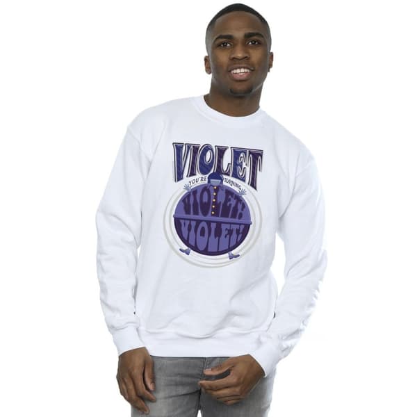 Willy Wonka Mens Violet Turning Violet Sweatshirt