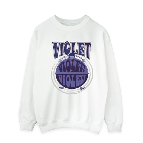 Willy Wonka Mens Violet Turning Violet Sweatshirt