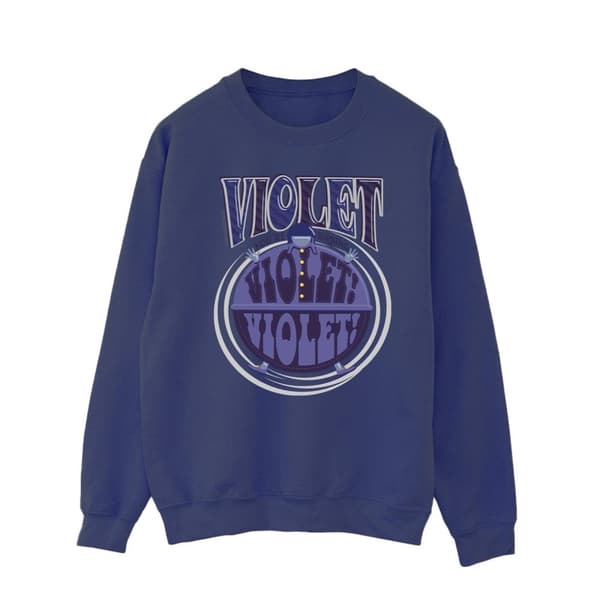 Willy Wonka Mens Violet Turning Violet Sweatshirt