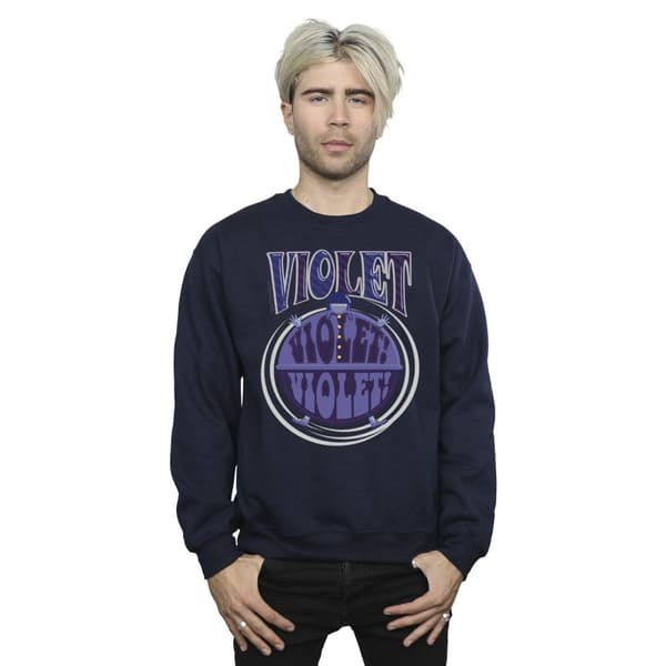 Willy Wonka Mens Violet Turning Violet Sweatshirt