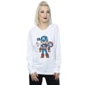 Pikkukuva 2 / 3: Marvel Womens/Ladies Captain America Sketch Sweatshirt