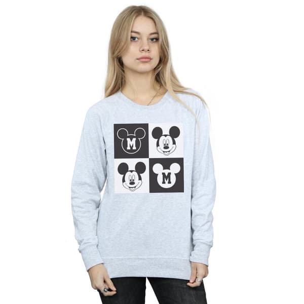 Disney Dam/kvinnor - Musse Pigg - Smiling Squares Sweatshirt