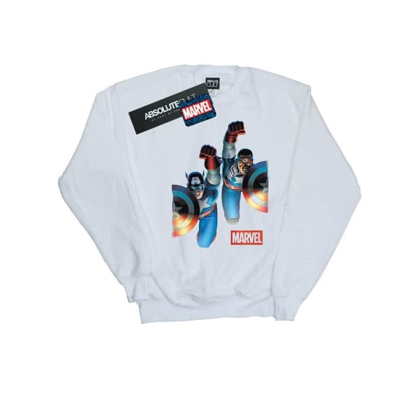 Marvel Girls Falcon And Captain America Side By Side Sweatshirt