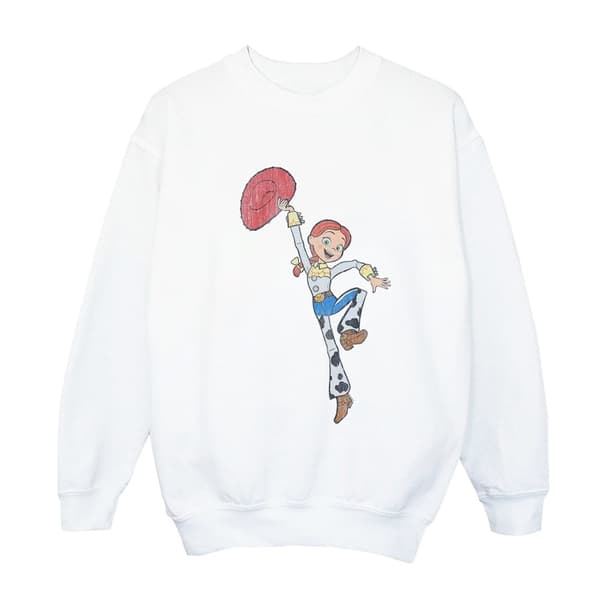 Disney Sweatshirt med Jessie Jump Pose för flickor Toy Story 4 White 7-8 Years