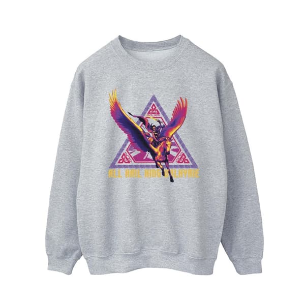 Marvel Mens Thor Love And Thunder All Hail Valkyrie Sweatshirt