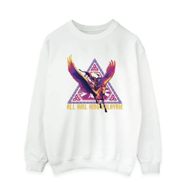 Marvel Mens Thor Love And Thunder All Hail Valkyrie Sweatshirt