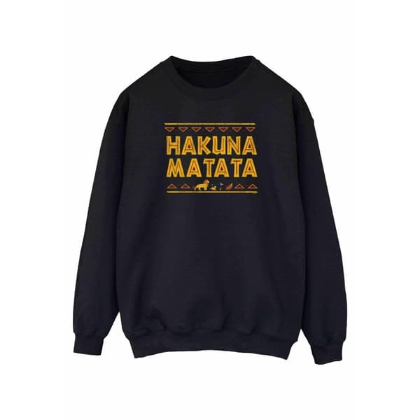 Disney Womens/Ladies The Lion King Hakuna Matata Sweatshirt Black L