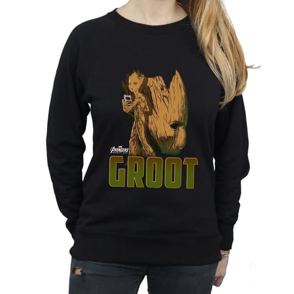 Marvel Womens/Ladies Avengers Infinity War Groot Character Sweatshirt