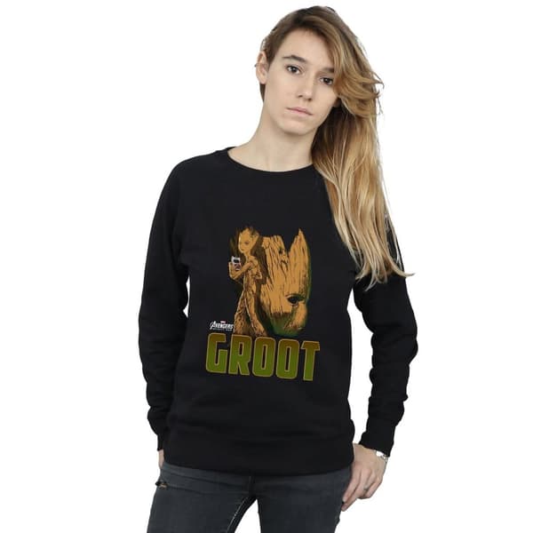 Marvel Womens/Ladies Avengers Infinity War Groot Character Sweatshirt
