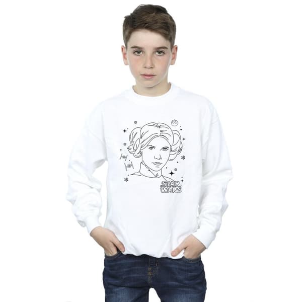 Star Wars Boys Episode IV: A New Hope Leia Christmas Sketch Sweatshirt