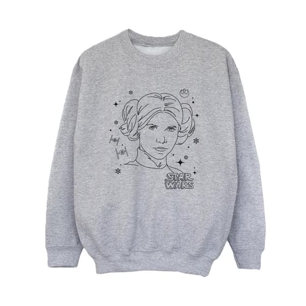 Star Wars Boys Episode IV: A New Hope Leia Christmas Sketch Sweatshirt