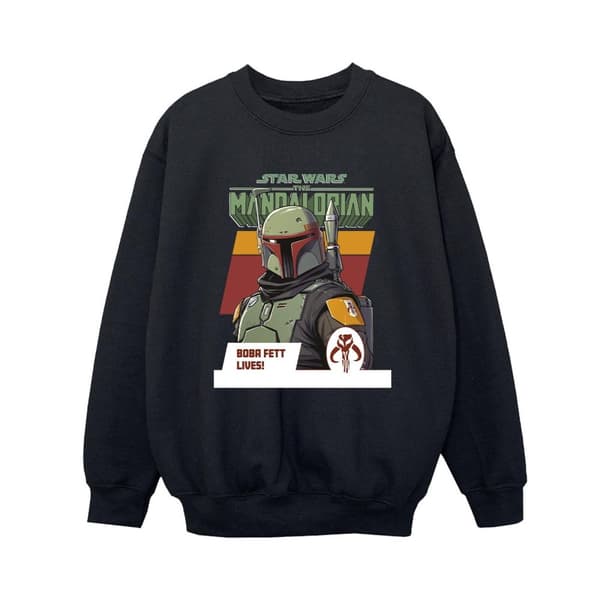 Star Wars Boys The Mandalorian Boba Fett Lives Sweatshirt