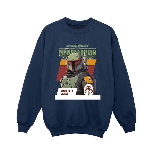 Star Wars Boys The Mandalorian Boba Fett Lives Sweatshirt