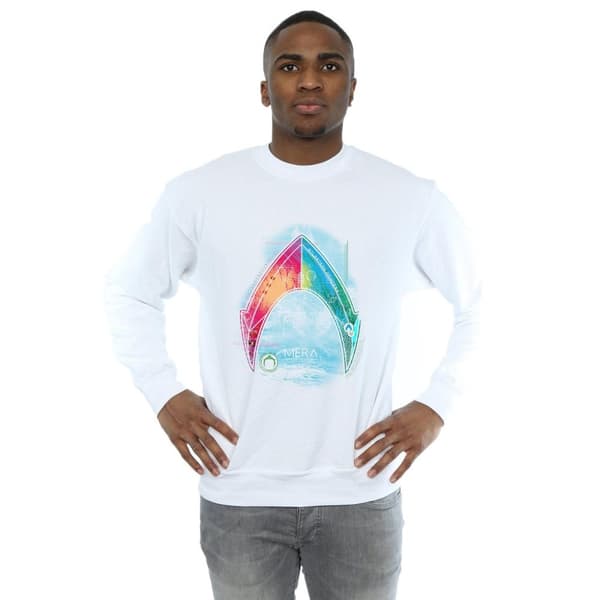 DC Comics Mens Aquaman Mera Logo Sweatshirt