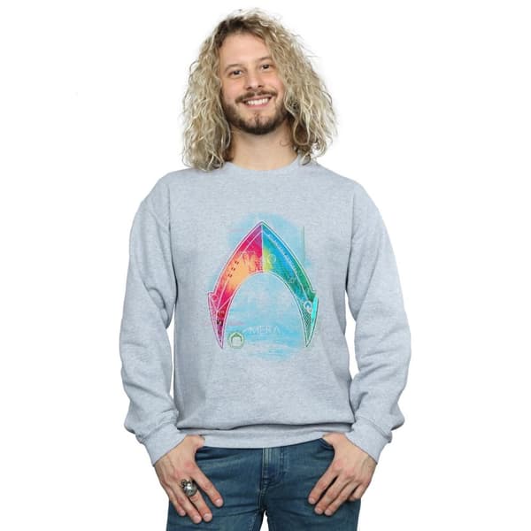 DC Comics Mens Aquaman Mera Logo Sweatshirt