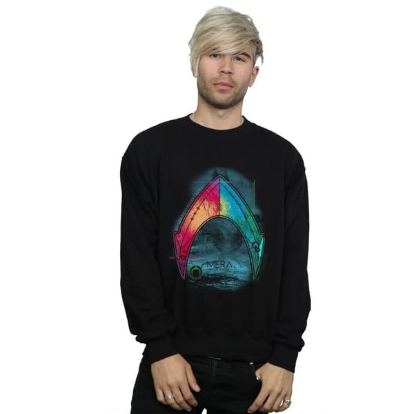 DC Comics Mens Aquaman Mera Logo Sweatshirt