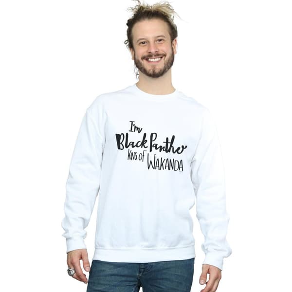 Marvel Mens I Am Black Panther Sweatshirt