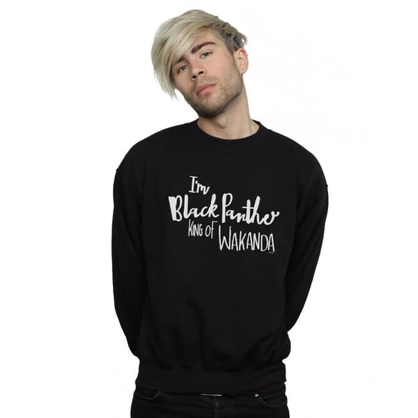 Marvel Mens I Am Black Panther Sweatshirt