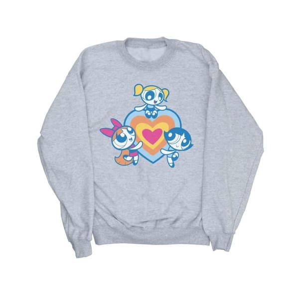 The Powerpuff Girls Girls Heart Group Sweatshirt Sports Grey 12-13 Years