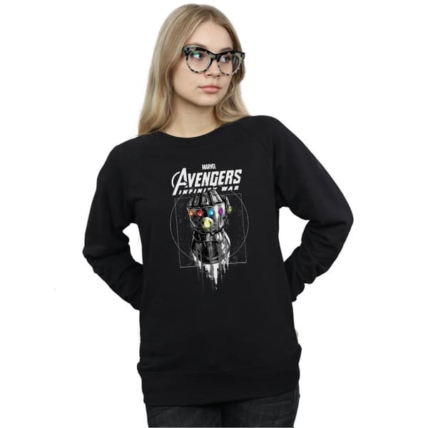Marvel Dam/kvinnor Avengers Infinity War Gauntlet Sweatshirt