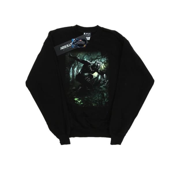 Marvel Boys Black Panther Jungle Run Sweatshirt Black 5-6 Years