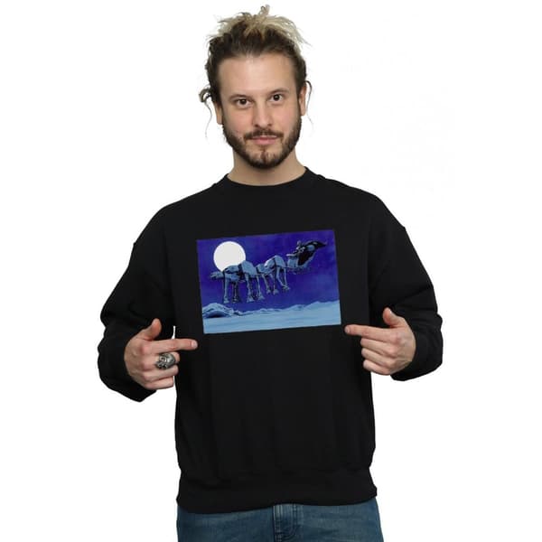 Star Wars Mens Christmas AT-AT Sleigh Sweatshirt